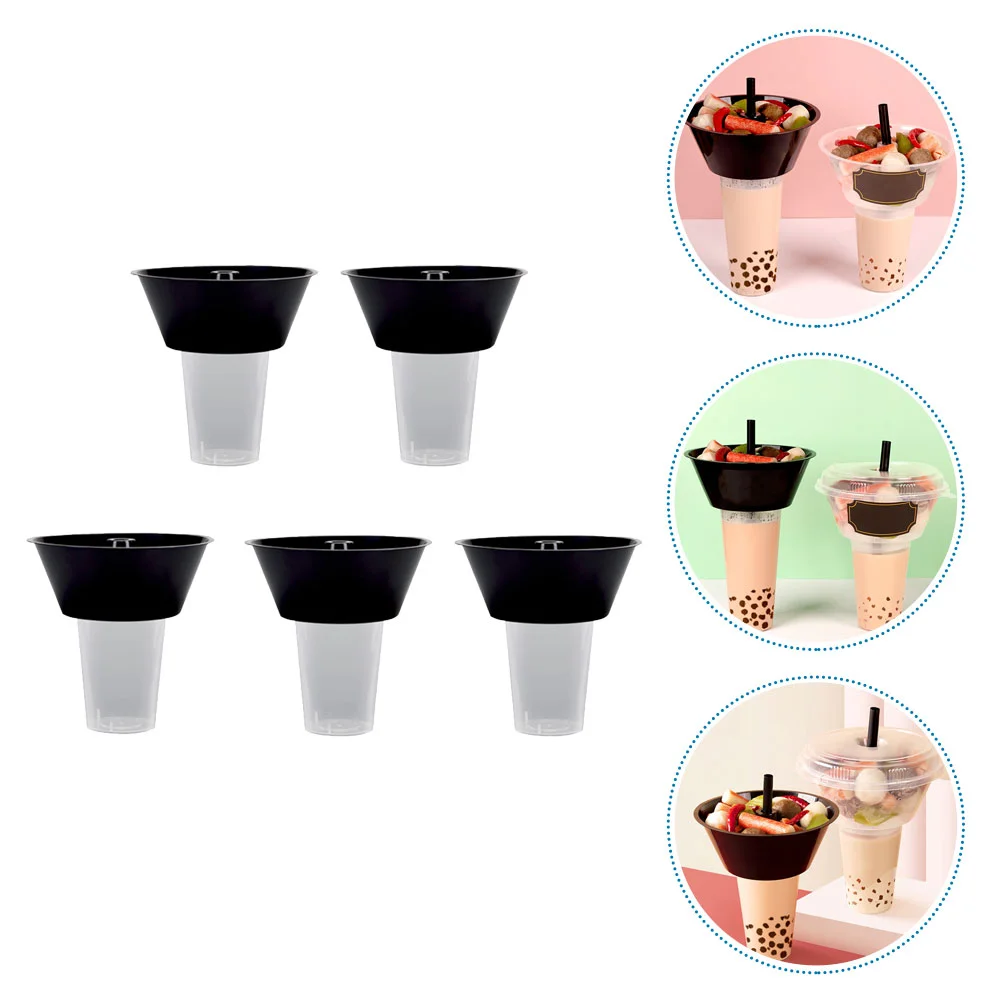 

5 Sets Drink Cup Plastic Coke Versatile Disposable Food Tray Bowl Snacks Holding Trays Soda Water Cups Pp Child Kids Containers