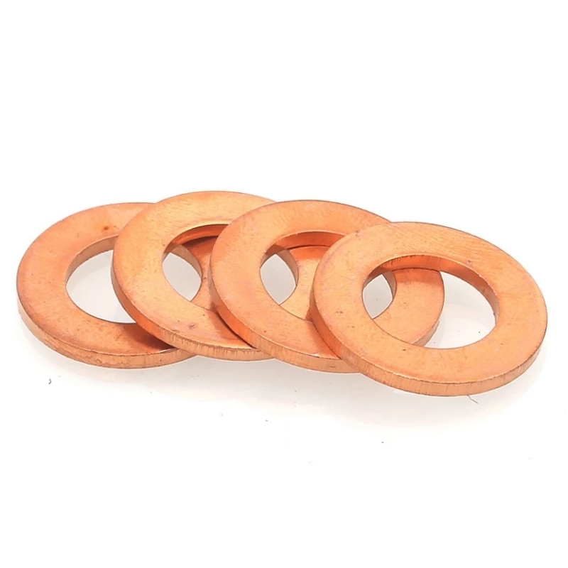 

10/20/50 шт., твердая медная шайба, плоское кольцо, прокладка, заглушка поддона, фитинги для сальника, 10x14x1 мм, шайбы, крепеж, аксессуары