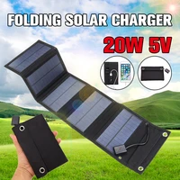 20w portable usb 5v 2a solar panel power bank portable waterproof solar panel charger outdoor apply to camping hiking