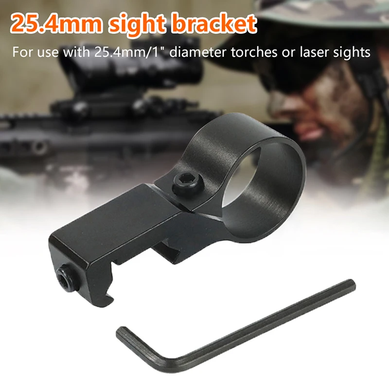 

Ultralight Picatinny Rail 90 Degree Offset Side 1" Ring Mount Adapter Tube 20mm 7/8" for Flashlight Hunting