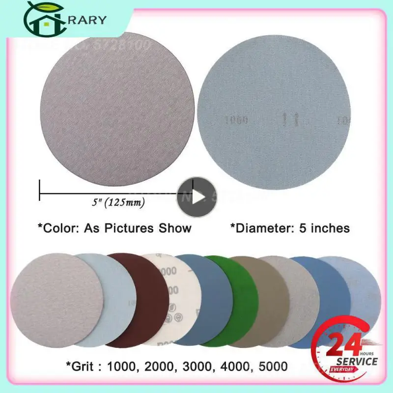 

Water Abrasive Paper Round Easy To Use Sand Paper Multicolor Uniform Size Set Sanding Paper 5 Inch Water Scrub Paper Base Tool