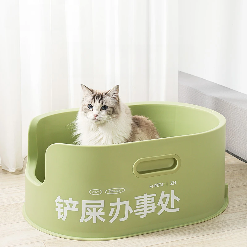 

Convenient Clean Bathroom Cat Bedpans Deodorization Sandbox Leak Proof Openness Cat Bedpans Arenero Gato Pet Products QF50CB
