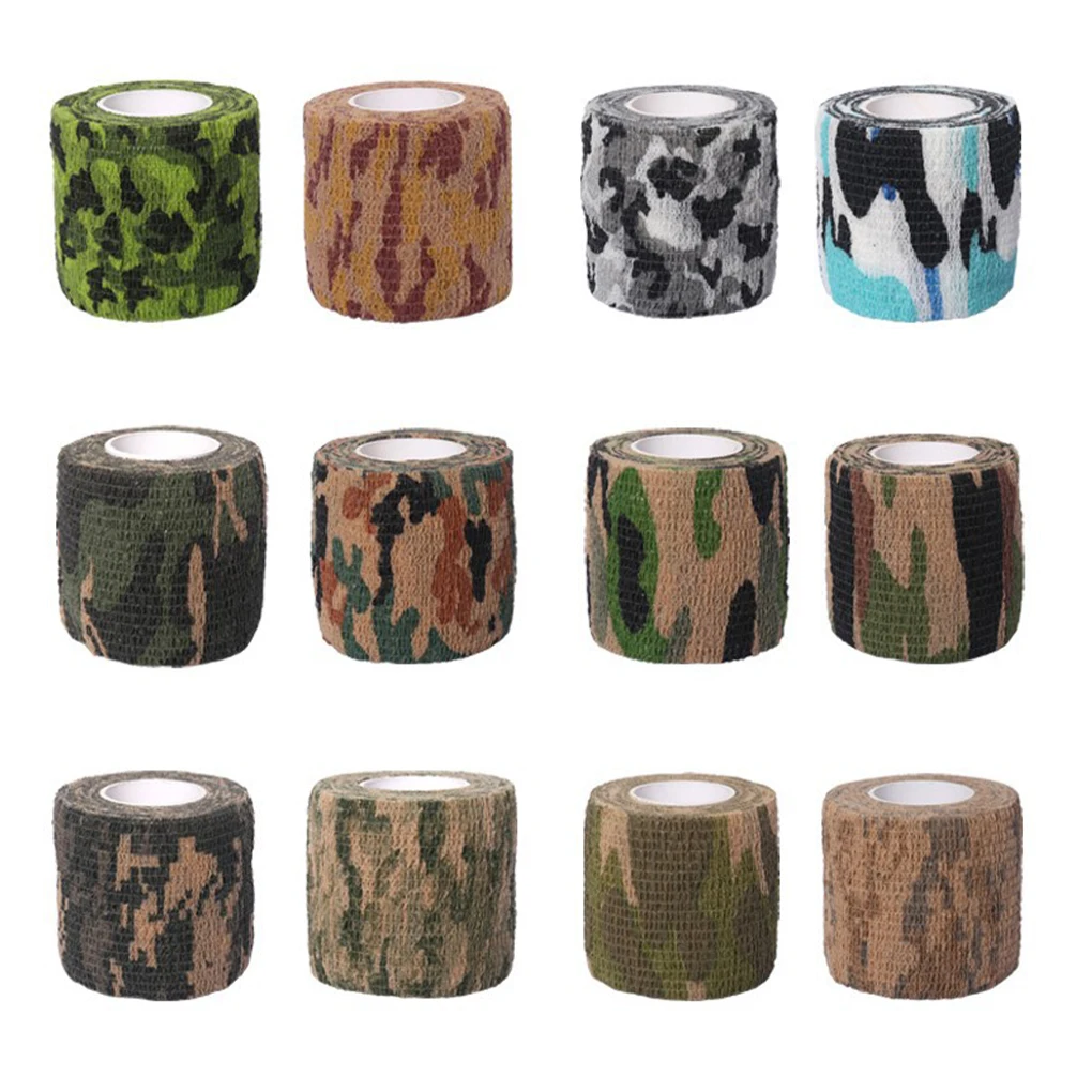 

6 шт. Камуфляжная Лента, регулируемая фотосессия, самоклеящаяся фотолента, хорошая эластичность для кемпинга на открытом воздухе