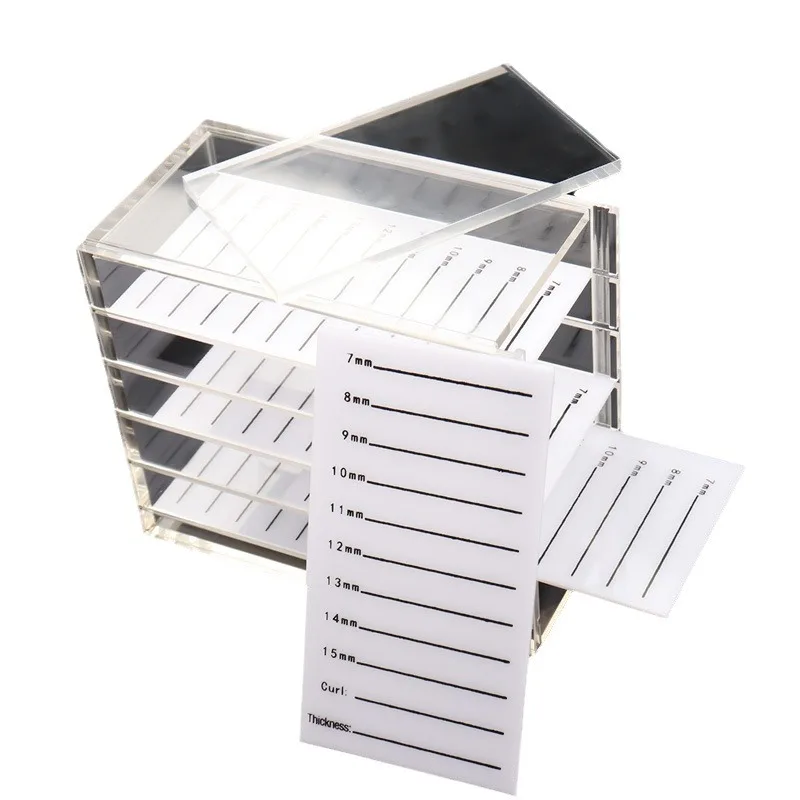 Ящик для хранения ресниц с пятью слоями прозрачного акрилового прививки и ящиком