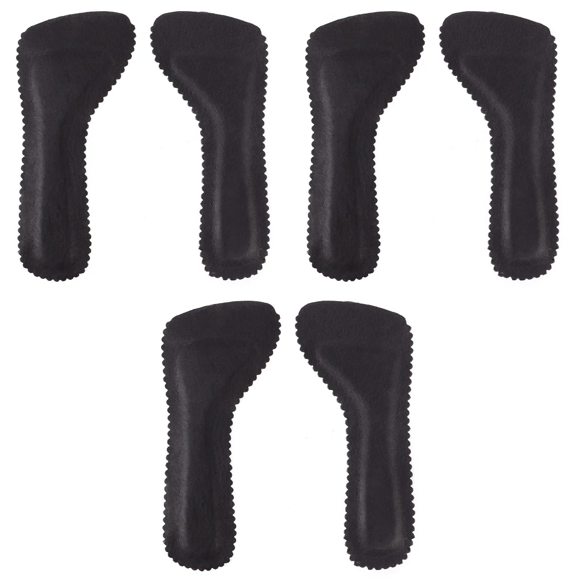 

Впитывающие стельки, 3 пары, противоскользящие подушки для обуви, подкладки для женской обуви для летнего повседневного использования (черные)