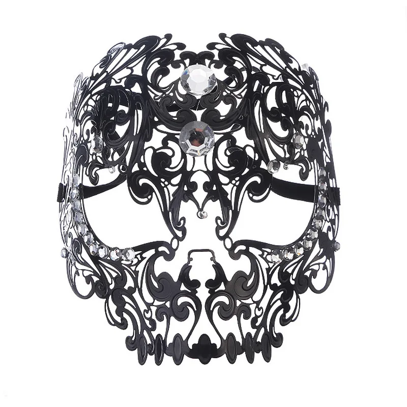 

Металлическая Бриллиантовая маска в виде черепа для Хэллоуина, венецианские костюмы, маскарадные маски для макияжа с головой тигра