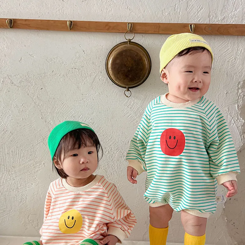 

2022 Herfst Nieuwe Baby Doeken Korte Mouw Leuke Noedels O-hals Bodysuit