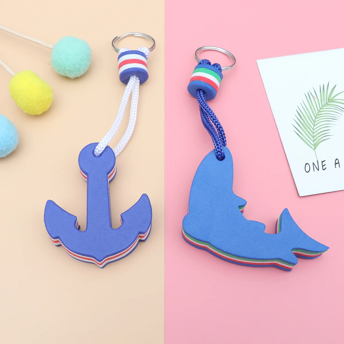 

Key Floating Keychain Boat Ring Chain Eva Float Boats Floats Anchor Dolphin Keyrings Water Blue Rings Keyring Keys Foam Sports