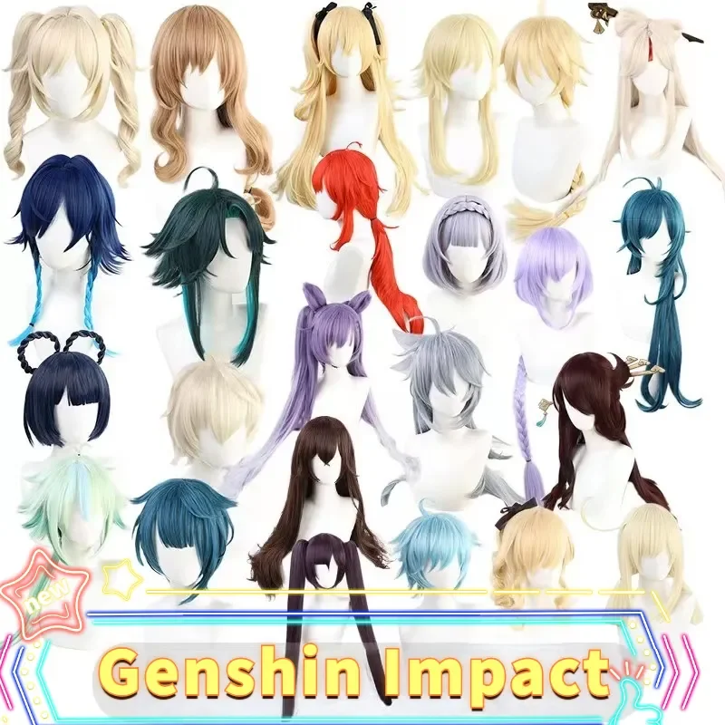 

Genshin Impact Venti Diluc Zhongli Xiao Kaeya Ganyu Barbara HuTao Aether Tartaglia Klee Ningguang Cosplay Wig