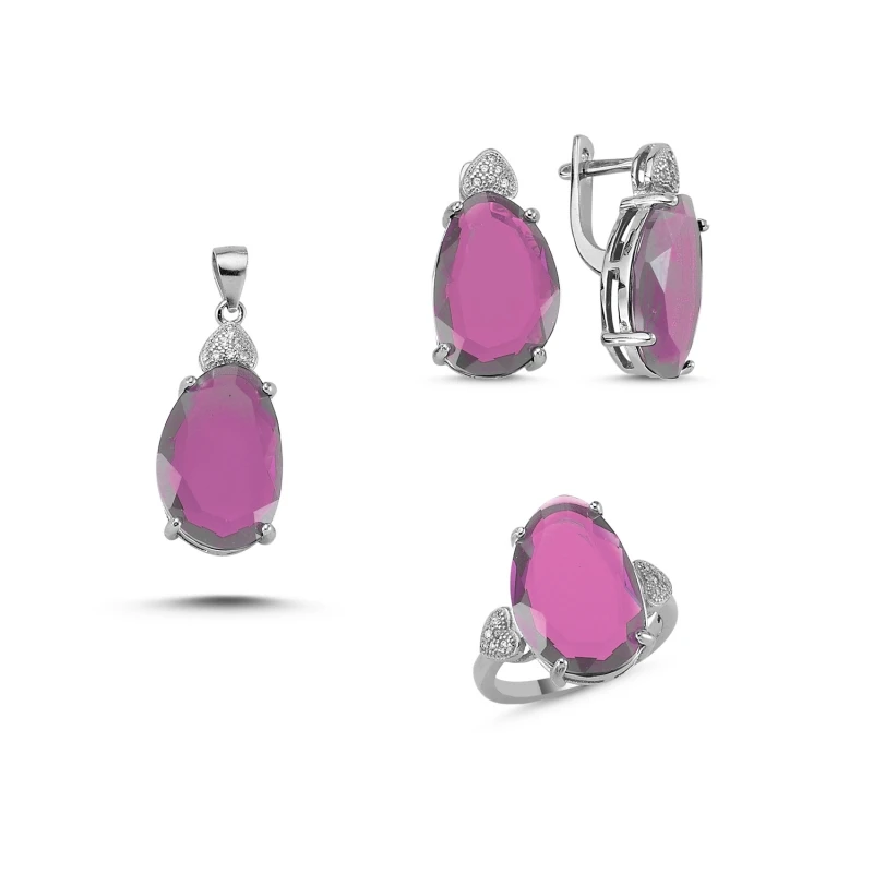 

Silver 925 Sterling Zircon Cubic Zirconia Set