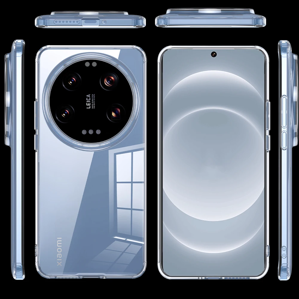 Противоударный прозрачный жесткий чехол для Xiaomi 15 Ultra 14Ultra Mi 14T Mi14 Mi13 тонкий