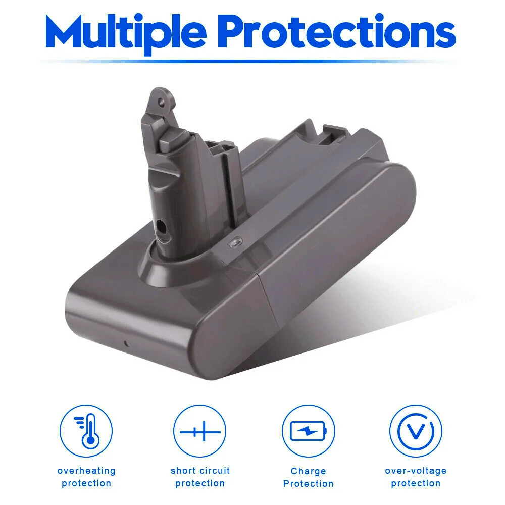 

Сменный аккумулятор и зарядное устройство для пылесоса Dyson, 21,6 в, 6000 мАч, SV09, SV07, SV03, DC58, DC61, DC62, DC74, V6 965874-02