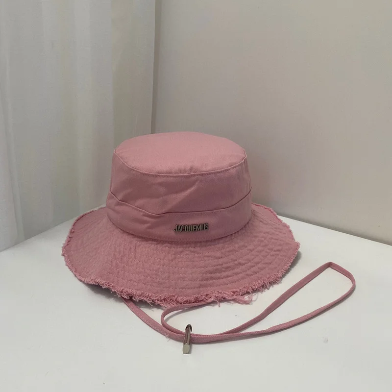 

The New JACQUE Korean Same Paragraph Pink Fisherman Hat Ladies Hat All-match Sunscreen Female Beach Hat