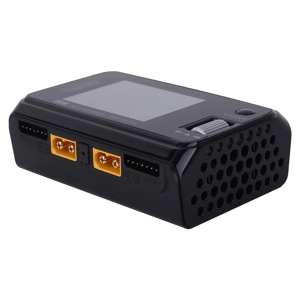Фото DroMaToolkitRC M6D 500W 15A DC двухканальное мини-умное зарядное-разрядное устройство с блоком питания для 1-6S LiPo аккумуляторов FPV моделей Vs M №4