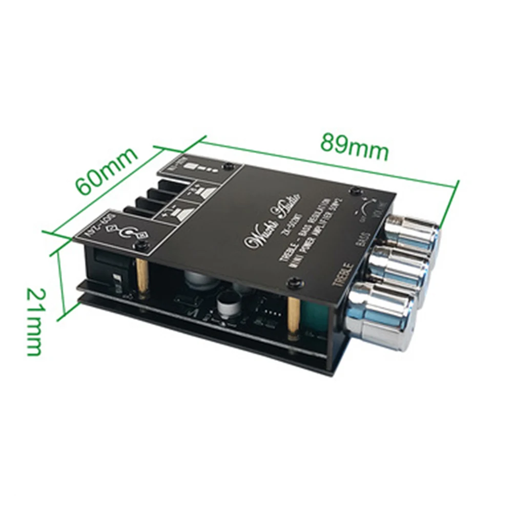 Плата усилителя сабвуфера ZK-502MT 2x50 Вт 2 0 канальный