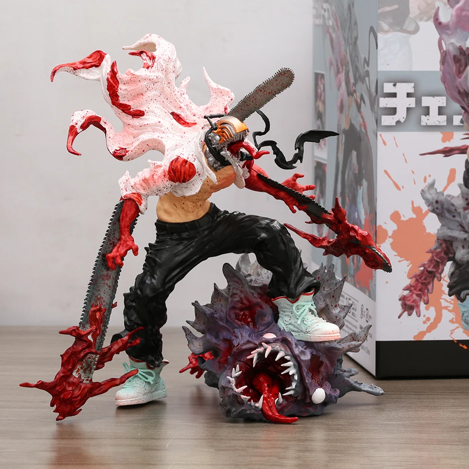 

Chainsaw Man Denji VS Bat Devil Battle Version Excellent Figure Anime Model Statue Toy Collectibles Gift