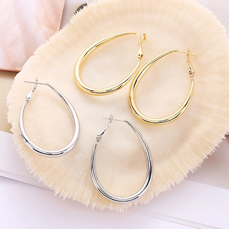 

925 Silver Needle Modern Jewelry U - Shape Metal Earrings Popular Design Vintage Temperament Drop Earrings For Women Party Gifts