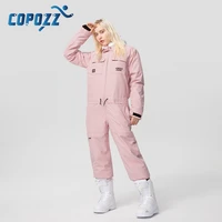 copozz men women ski suit windproof waterproof ski jacket outdoor sports snowboard one piece ski suit winter warm jumpsuit