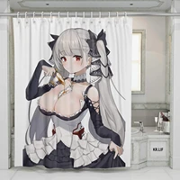 get naked sexy breasts decor fabric bathroom curtain sexy hot girl print art modern fashion girl anime waterproof shower curtain