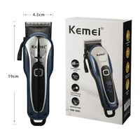 kemei professional hair clipper for men barber carbon steel cutter head rechargeable beard trimmer hair cutting machine