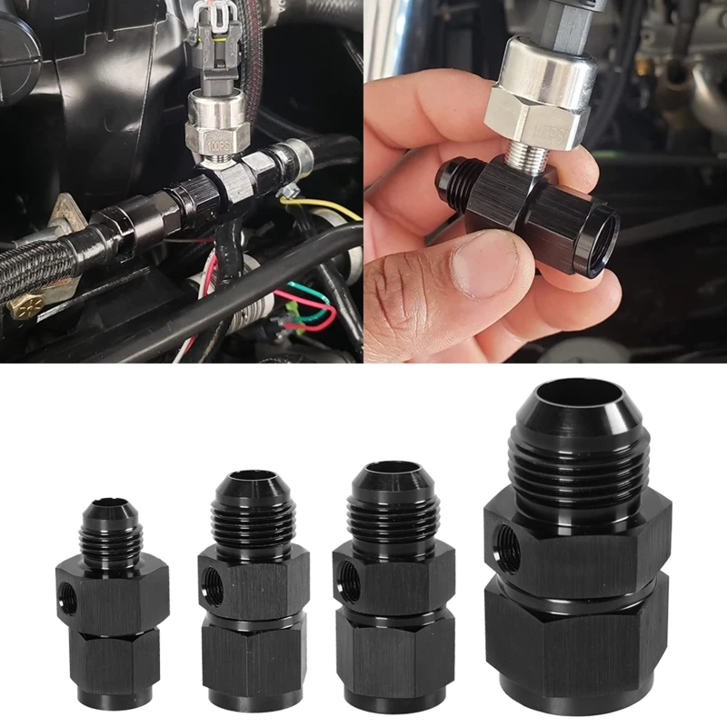 

Fuel Pressure Take Off Fitting AN4 AN6 AN8 AN10 AN12 Male to Female 1/8 NPT Swivel Joint Connection Gauge Port Adapters Dropship