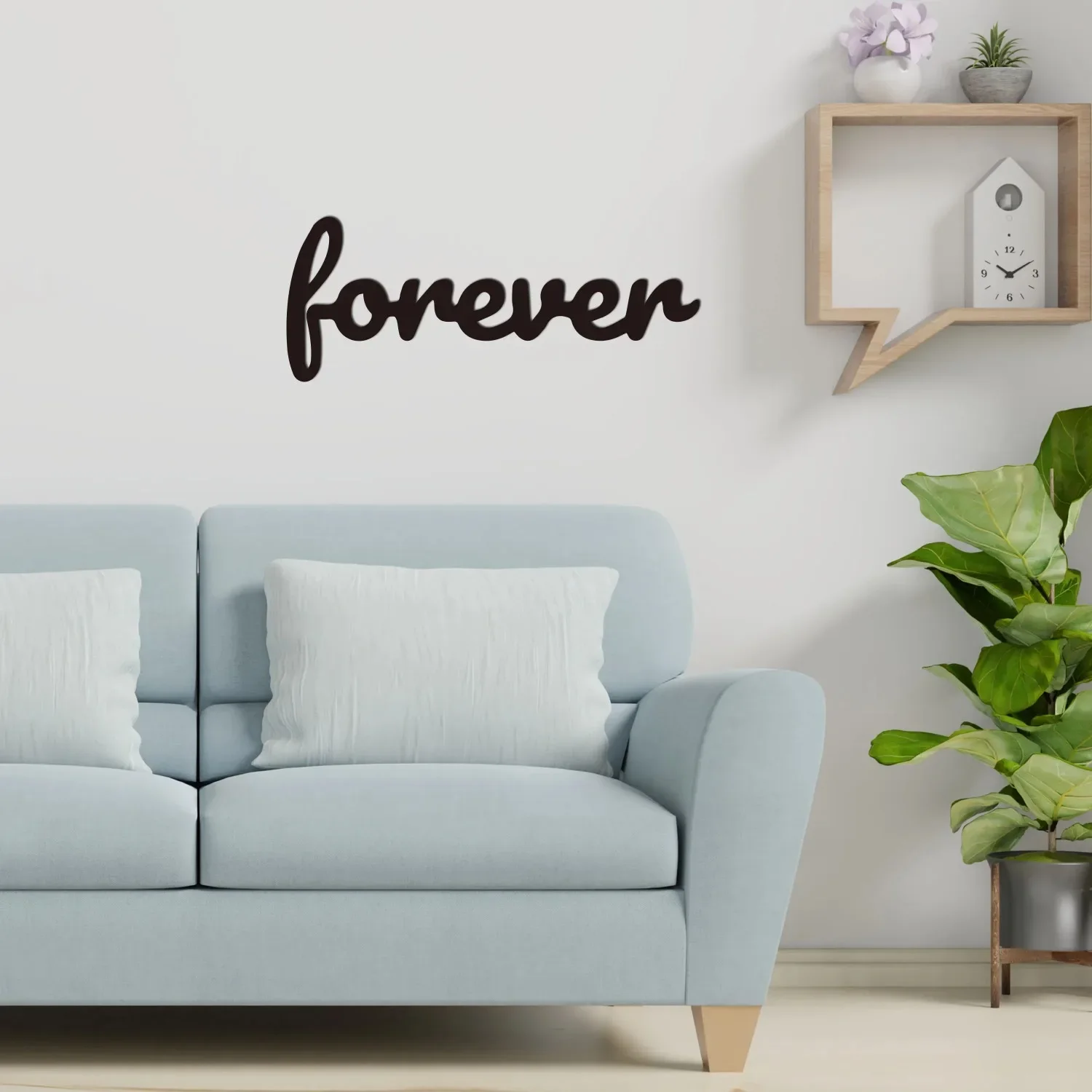 Forever Cursive Word Металлическая Настенная Художественная Свадебный Подарок