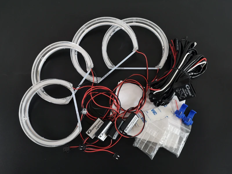 Для BMW E46 E36 E38 E39 131 мм 146 мм Отличная модернизация Ультра яркий кристалл DTM Стиль Led Angel Eyes Kit Halo Rings