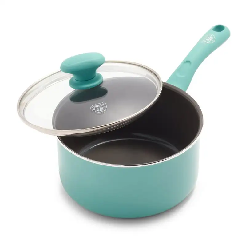 

Ceramic Non-stick 2.5 Qt. Saucepan, Turquoise Baking accessories and tools Airfryer silicone basket Cake pan for baking Silicone