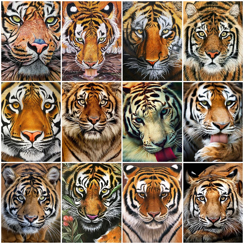 

Evershine Алмазная вышивка тигр картина стразами искусство стены полная площадь Алмазная мозаика животные рукоделие вышивка крестиком Украшен...