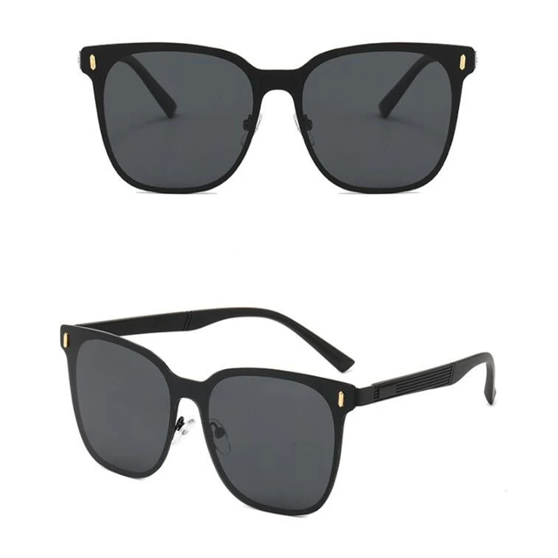 

New men polarized sunglasses Europe and the United States fashion large frame metal sunglasses female trend rice nail glasses