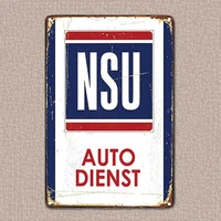 nsu auto dienst tin sign metal sign metal poster metal decor metal painting wall sticker wall sign wall decor
