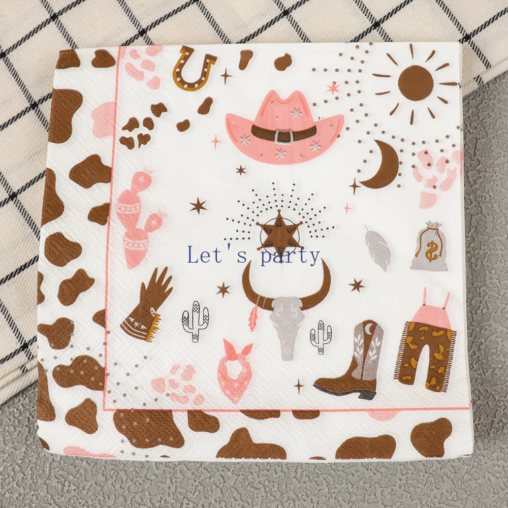 

Розовые бумажные салфетки Let's Go для девочки