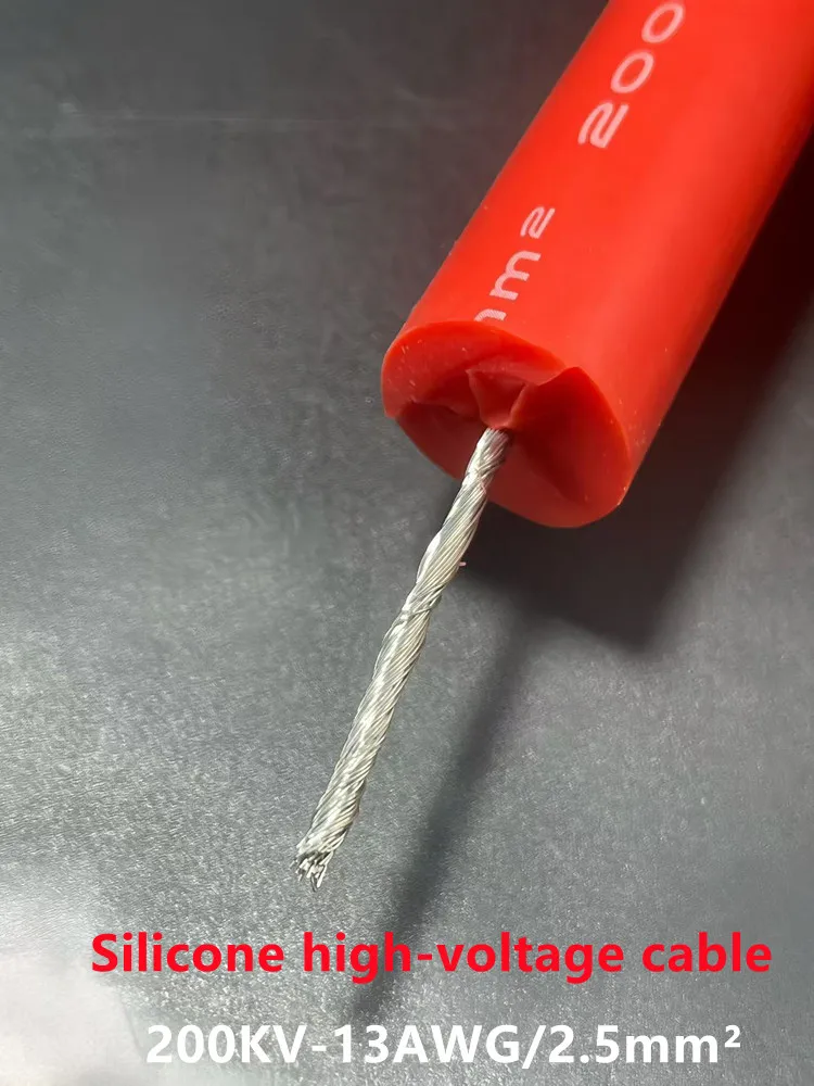 Силиконовый высоковольтный кабель 200 кВ 13AWG/2 5 мм 2 термостойких -60 ℃ -+200 гибкий