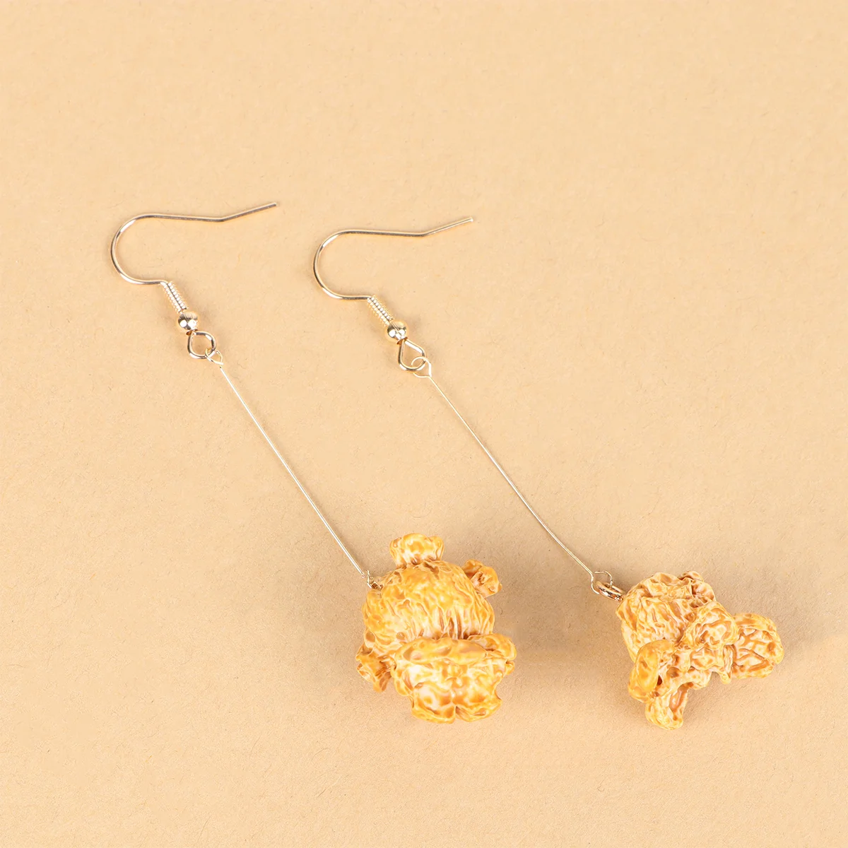 

Popcorn Eardrops Fake Funny Spoof Personalized Small Beautiful Jewelry Eardrop Earring for Woman (Yellow Ear Hook Pattern)