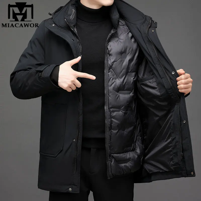 New Thick Warm Winter Jacket Men Windproof Hooded Parka Windbreaker Casual  Jaqueta Masculina Male Clothing J807