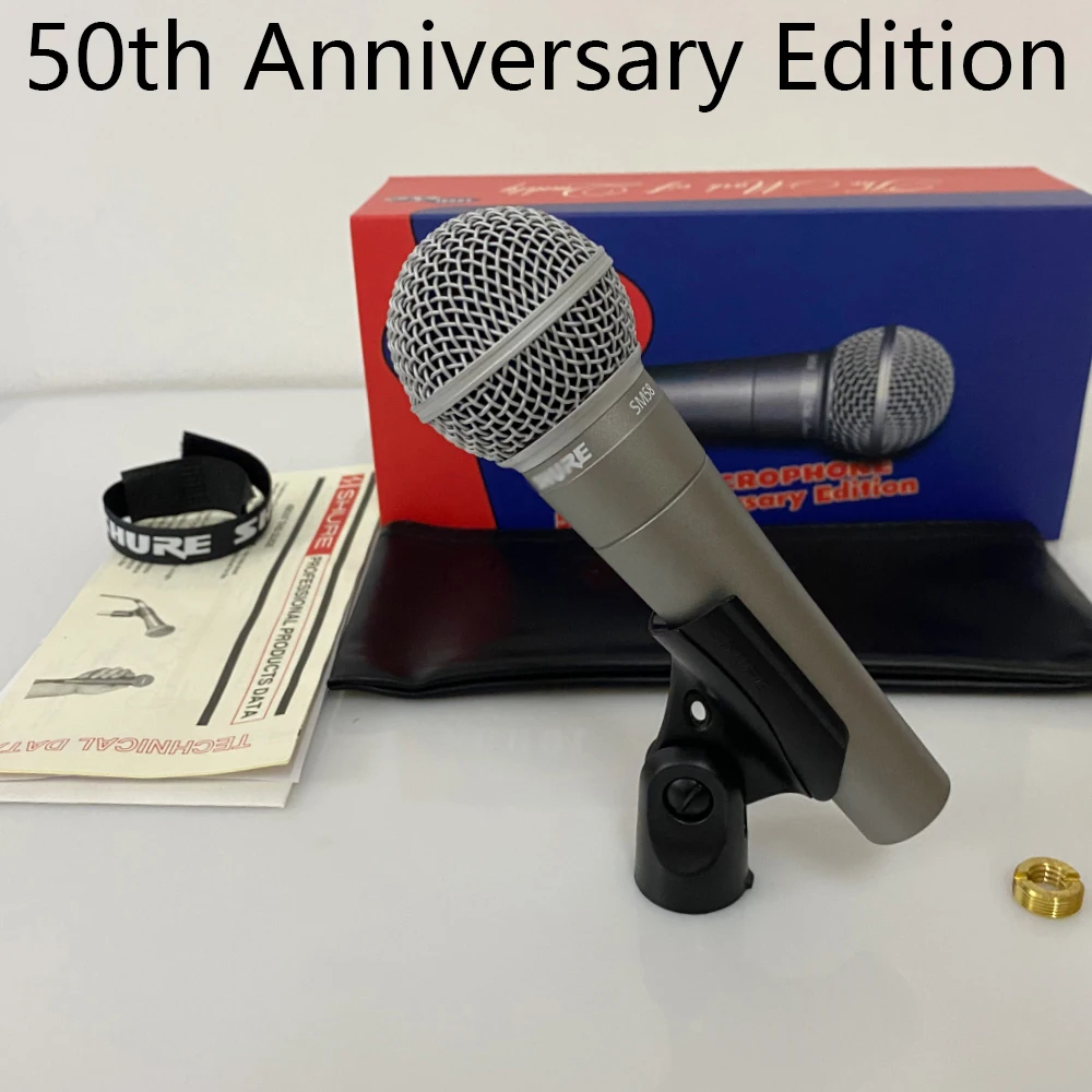 

50th Anniversary Edition Microphone,Classic microphone,Wired Live Vocals Dynamic Professional Mic For Studio,karaoke,gaming,PC