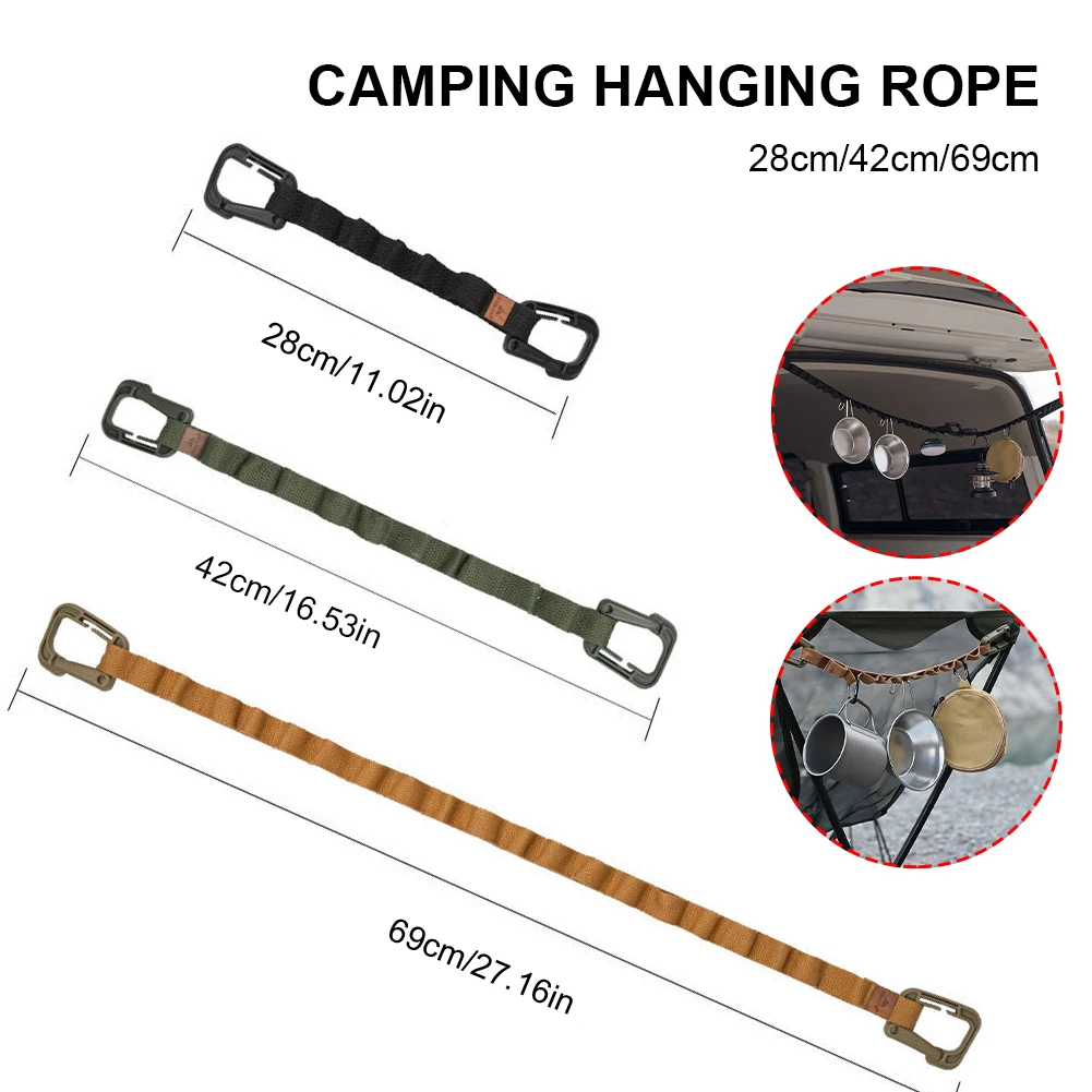 

Camping Storage Strap Hanging Rope Tent Rope With Loops Hanging Pots Cookware Flashlight Lantern Backpacking Outdoor Accessories