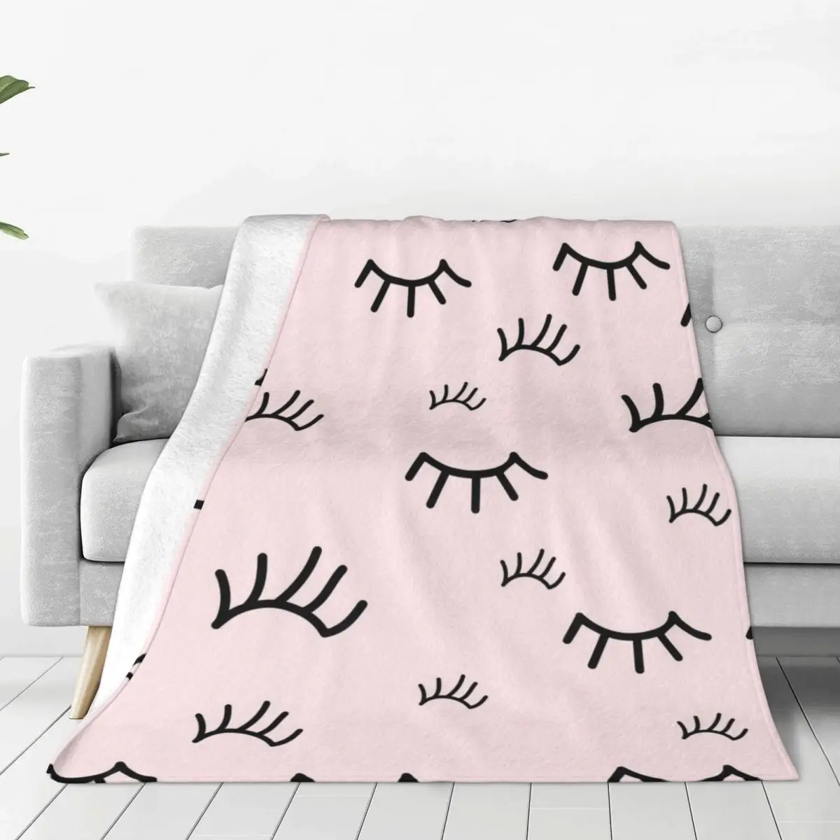 

Eyelash Bedspread Bed Picnic Blanket Blanket Ins Wind Baby Blanket portable soft cute girl heart microfiber washable soft