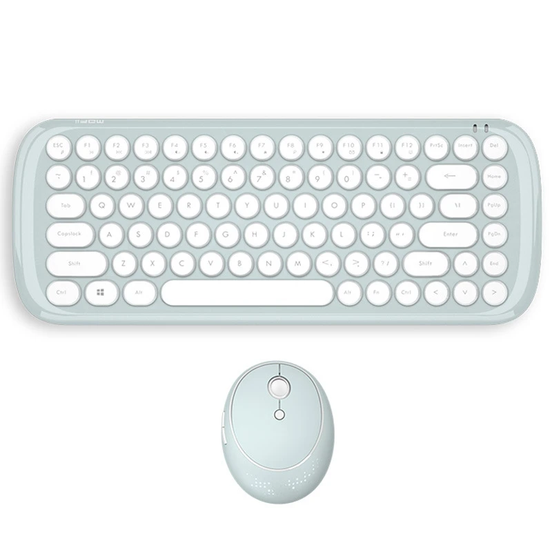 

Wireless Keyboard And Mouse, Suitable For Windows, Laptops, Pcs, Mint Green 2.4G Silent Small Keyboard And Mouse