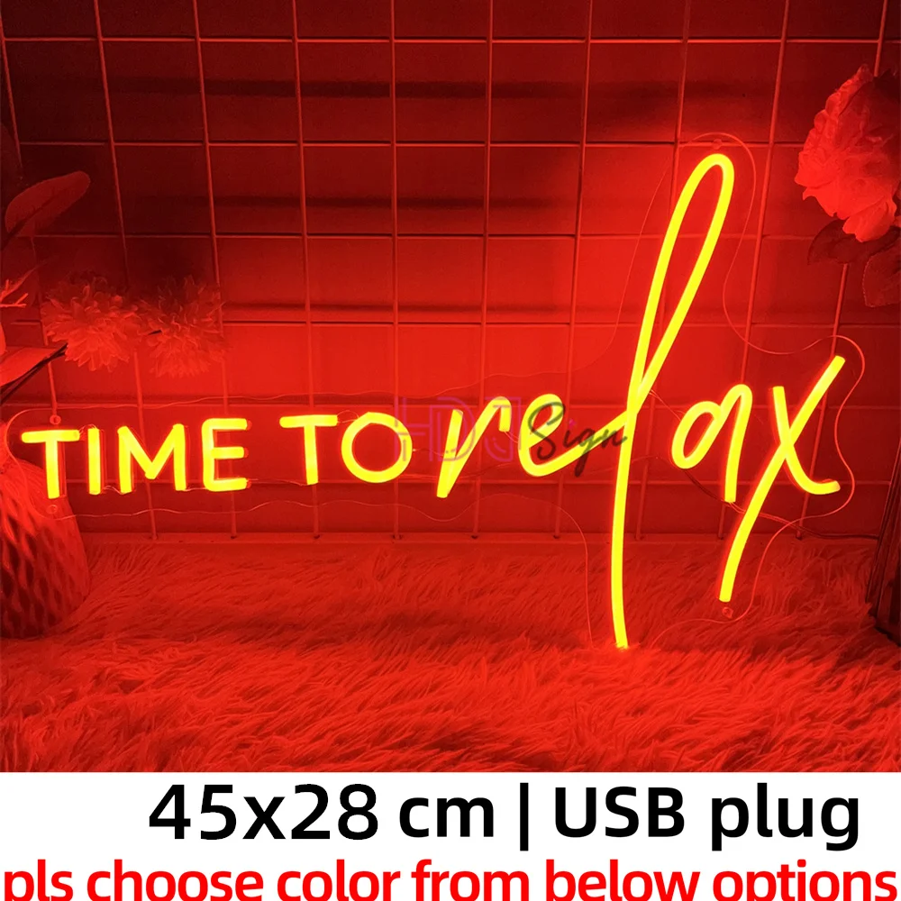 

Неоновая светодиодная вывеска HDJSIGN "Time to relax"