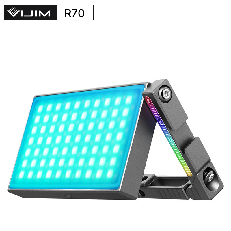 

VIJIM R70 Full Color RGB Video Light 2700K-8500K 5000mAh 8W Photo Camera Light Magnetic Magic Bracket With Cold Shoe Fill Light