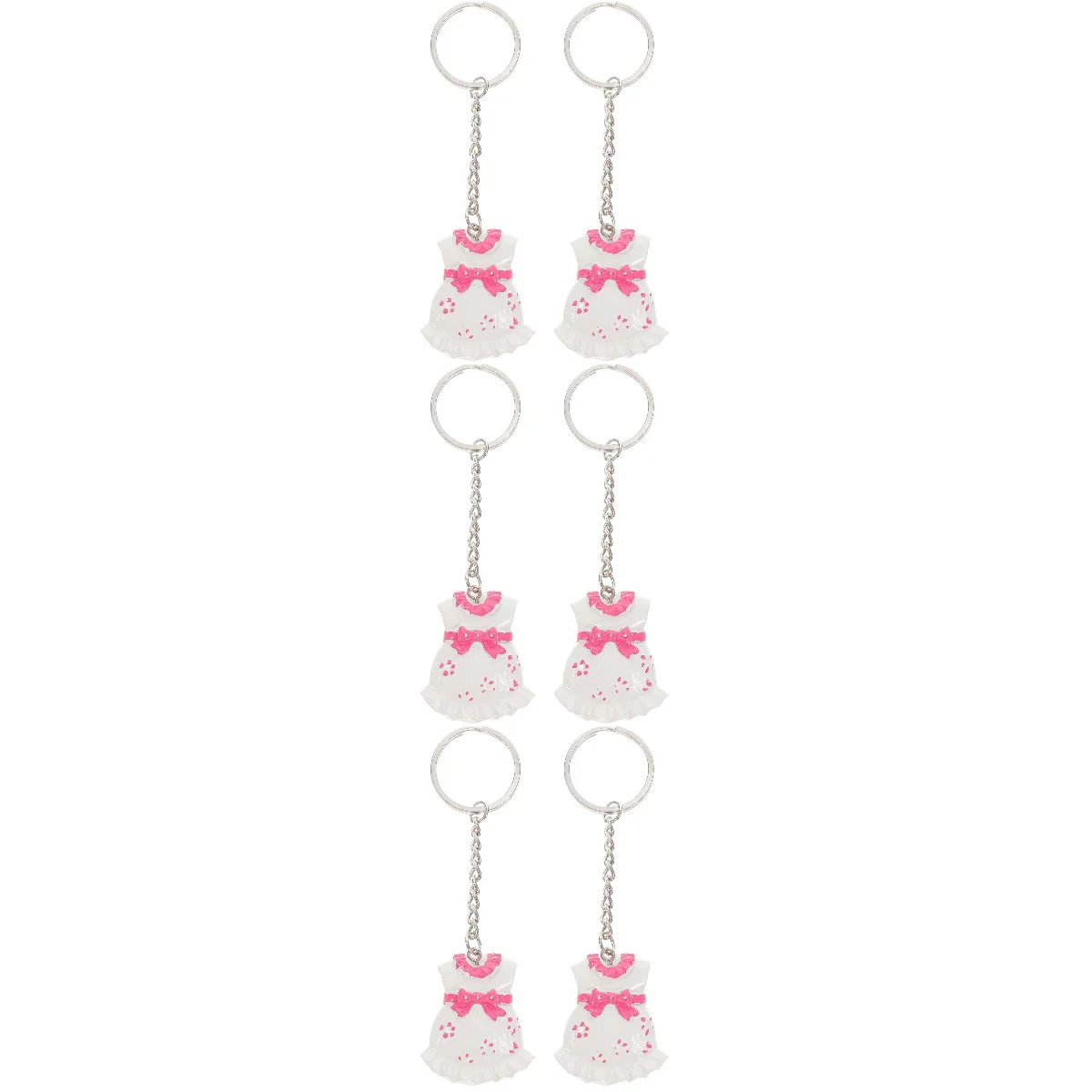 

6 Guests Gifts Dress Keychain Wedding for