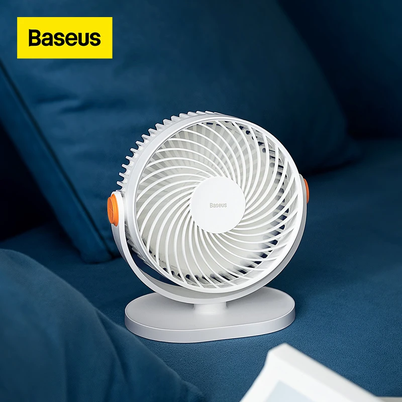 

Baseus USB Fan Desktop Fan Hangable 3 Gears Adjustable Strong Power Cooling Gadgets Noiseless Summer Cooler For Home & Office