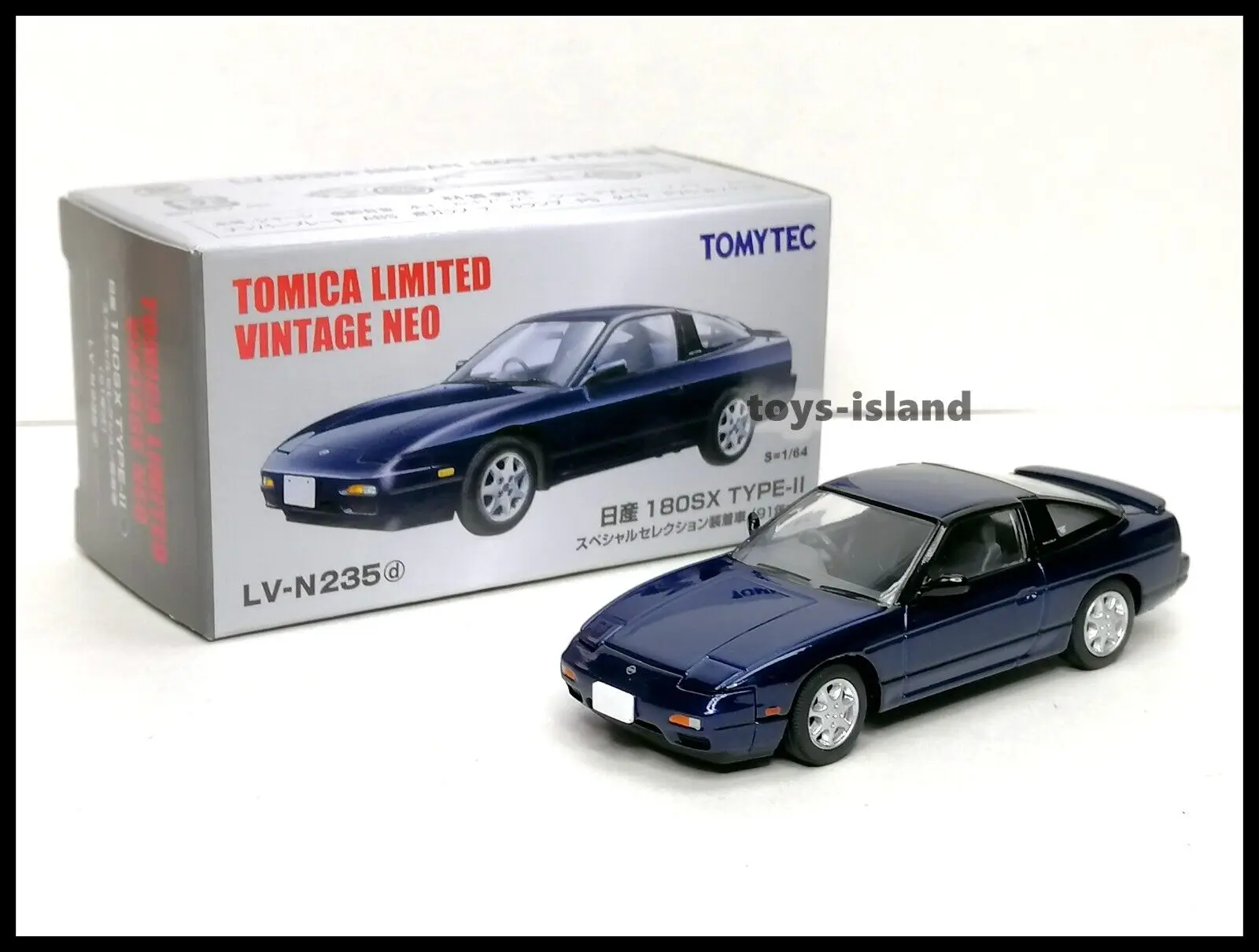 

Tomica Limited Vintage NEO LV-N235d 180SX TYPE-II Silver 1/64 TOMYTEC S1 Diecast Model Car Collection Limited Edition Hobby Toys