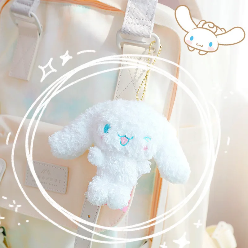 Sanrio 12cm Kuromi Kitty Animals Kawaii Keychain Pendants Plush Plushie My Melody Cinnamoroll Stuffed  Soft Gifts Kid Childrens