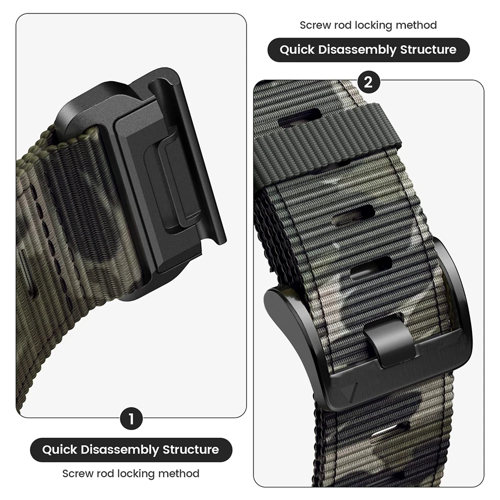 for Garmin Fenix 6X pro braided nylons Strap Fenix 7X  tactix 7 Pro GarminFenix 3 26mm Quick Release NylonReplacement Strap