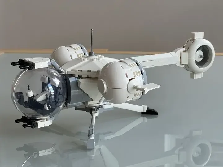 MOC научно-фантастическая серия фильмов, пузырьковая лодка, комплект строительных блоков, сплющенная модель космического корабля, детская сборная игрушка, подарок на день рождения (art.: 3920d2bab6212) - 3920d2bab6212