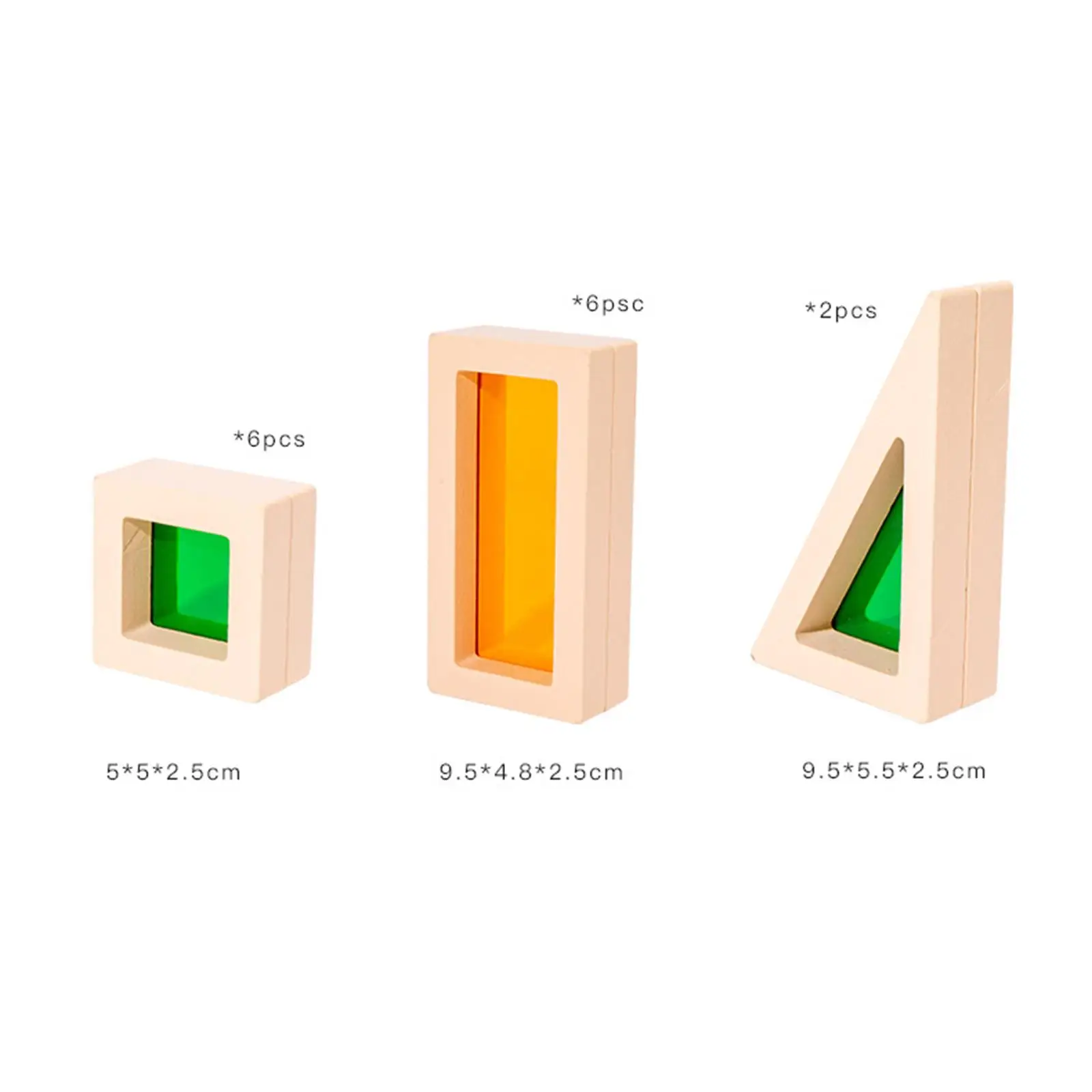 

25x Stacking Building Blocks Montessori Toys Construction Toys Color Shape Learning Sensory Toy for Birthday Gifts 2 Year Old