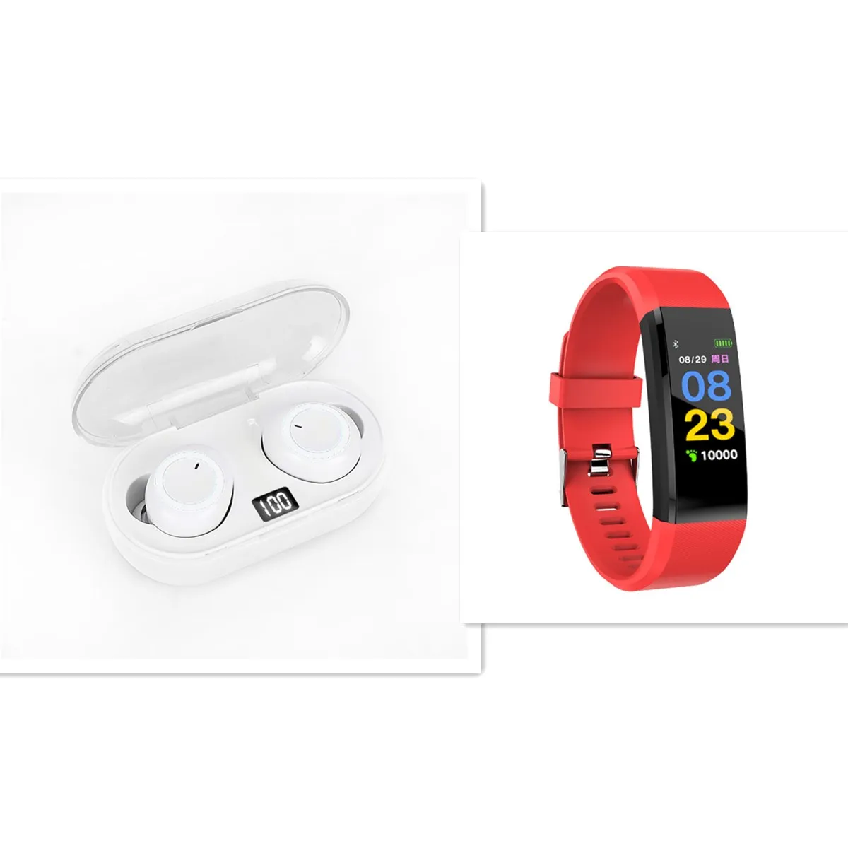 Недорогой набор 2 в 1 F1 Bluetooth-наушники 115plus Смарт-часы TWS гарнитура Handfree