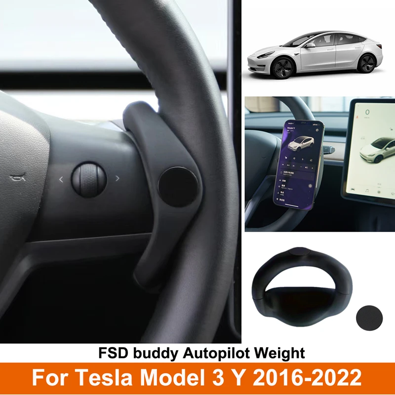 Potenciador de volante de peso con piloto automático para Tesla Model 3 Y Magsafe 2016-2022 FSD Buddy soporte de peso asistido automático